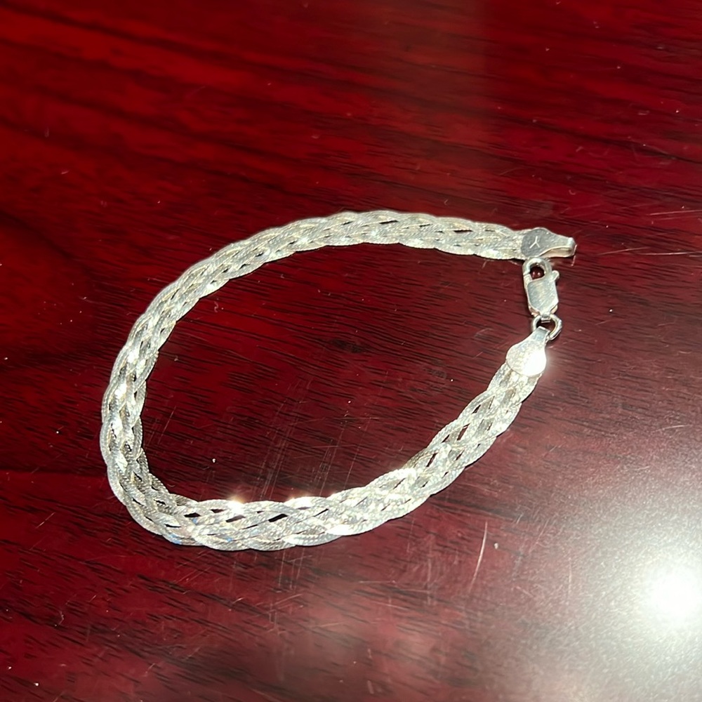 Sterling Basketweave Bracelet
